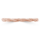 Twisted Semi-Eternity Anniversary Wedding Band Ring in 14K Rose Gold (MD250044)