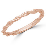 Twisted Semi-Eternity Anniversary Wedding Band Ring in 14K Rose Gold (MD250044)