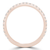 1/3 CTW Round Lab Created Diamond  3/4 Way Semi-Eternity Anniversary Wedding Band Ring in 14K Rose Gold (MD250050)