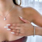 1/3 CTW Round Lab Created Diamond  3/4 Way Semi-Eternity Anniversary Wedding Band Ring in 14K White Gold (MD250053)