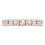 3/4 CTW Round Lab Created Diamond  Semi-Eternity Anniversary Wedding Band Ring in 14K Rose Gold (MD250055)