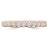 3/4 CTW Round Lab Created Diamond  3/4 Way Shared Double Prong Semi-Eternity Anniversary Wedding Band Ring in 14K Rose Gold (MD250060)