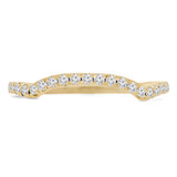 1/4 CTW Round Lab Created Diamond  Curved Semi-Eternity Anniversary Wedding Band Ring in 14K Yellow Gold (MD250061)