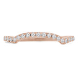 1/4 CTW Round Lab Created Diamond  Curved Semi-Eternity Anniversary Wedding Band Ring in 14K Rose Gold (MD250062)