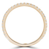 1/5 CTW Round Lab Created Diamond  3/4 Way Semi-Eternity Anniversary Wedding Band Ring in 14K Yellow Gold (MD250068)