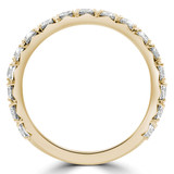 1 1/8 CTW Round Lab Created Diamond  3/4 Way Semi-Eternity Anniversary Wedding Band Ring in 14K Yellow Gold (MD250070)