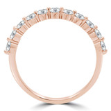 1/2 CTW Round Lab Created Diamond  Semi-Eternity Anniversary Wedding Band Ring in 14K Rose Gold (MD250075)