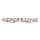 1/2 CTW Round Lab Created Diamond  Semi-Eternity Anniversary Wedding Band Ring in 14K Rose Gold (MD250077)
