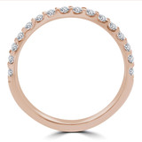1/2 CTW Round Lab Created Diamond  Semi-Eternity Anniversary Wedding Band Ring in 14K Rose Gold (MD250077)