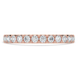 1/2 CTW Round Lab Created Diamond  Semi-Eternity Anniversary Wedding Band Ring in 14K Rose Gold (MD250077)