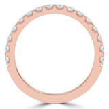 1/2 CTW Round Lab Created Diamond  Semi-Eternity Anniversary Wedding Band Ring in 14K Rose Gold (MD250077)