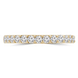 1/2 CTW Round Lab Created Diamond  Semi-Eternity Anniversary Wedding Band Ring in 14K Yellow Gold (MD250078)