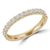 1/2 CTW Round Lab Created Diamond  Semi-Eternity Anniversary Wedding Band Ring in 14K Yellow Gold (MD250078)