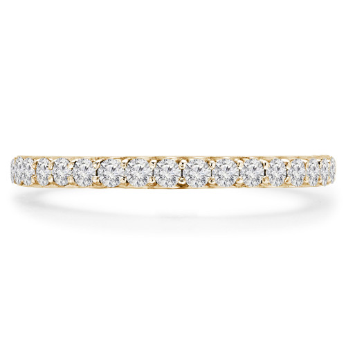 2/5 CTW Round Lab Created Diamond  3/4 Way Shared-prong Semi-Eternity Anniversary Wedding Band Ring in 14K Yellow Gold (MD250238)