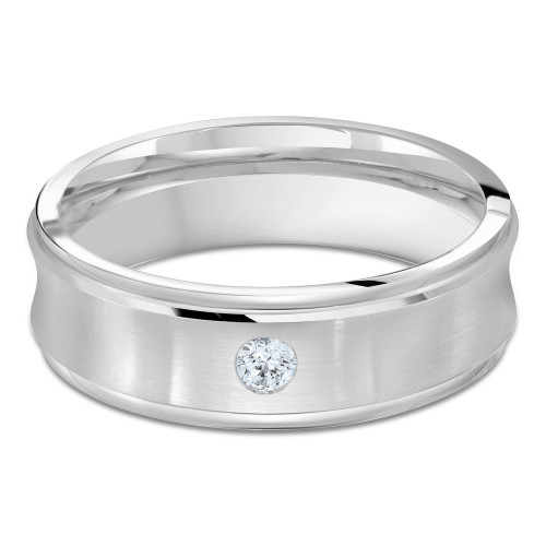 7 MM Diamond Mens Wedding Band in White Gold (MDVB0852)