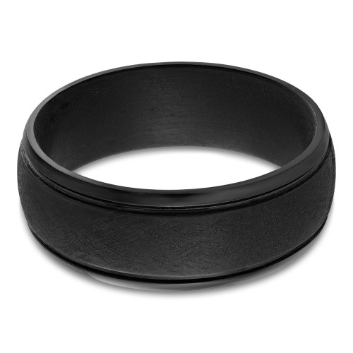 8 MM Alternative Mens Wedding Band in Black Tantalum (MDVBA0086)