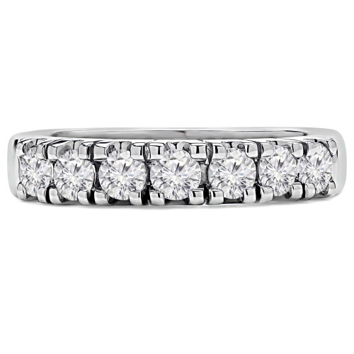 Round Lab Created Diamond Seven-Stone Anniversary Wedding Band Ring in White Gold (MVSX1008-W)