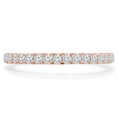 Round Diamond Semi-Eternity Wedding Band Ring in Rose Gold (MVSXB0048-R)