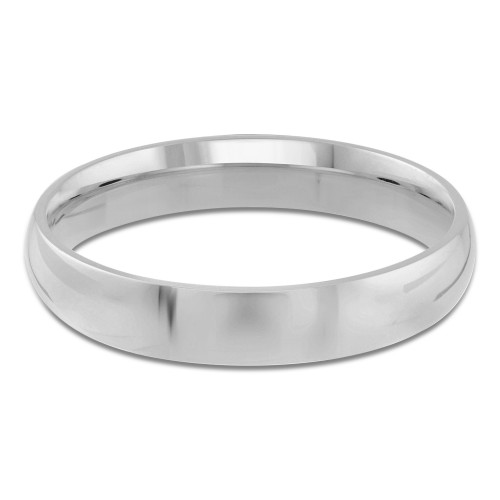 4 MM Comfort Fit Classic Womens Wedding Band in White Gold (MDVBC0001-4MM-W)