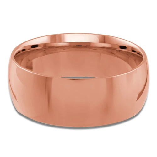 7 MM Comfort Fit Classic Mens Wedding Band in Rose Gold (MDVBC0002-7MM-R)