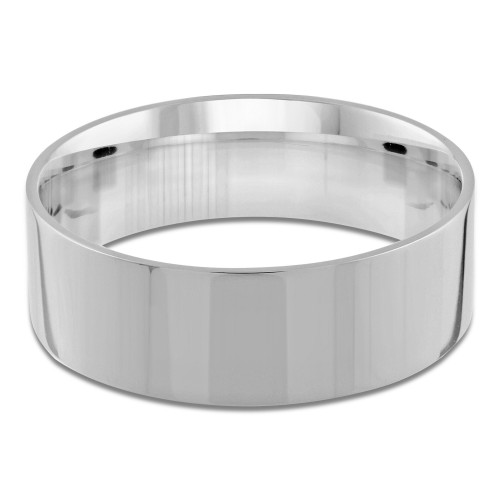 8 MM Classic Womens Wedding Band in White Gold (MDVBC0003-8MM-W)