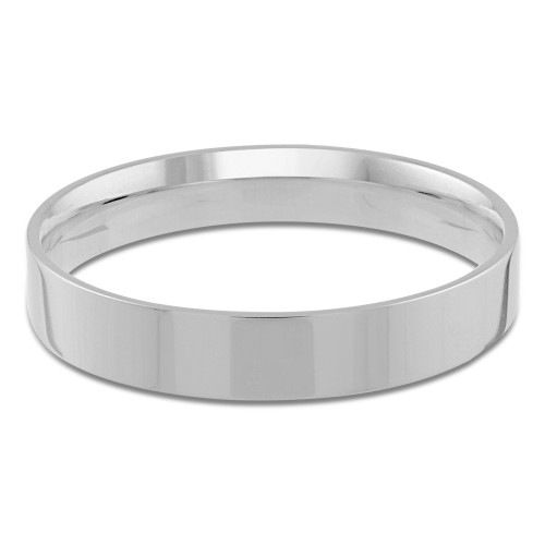 4 MM Classic Mens Wedding Band in White Gold (MDVBC0004-4MM-W)