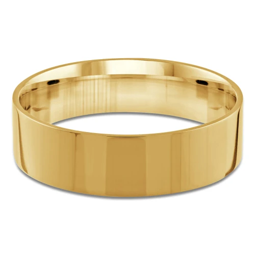 6 MM Classic Mens Wedding Band in Yellow Gold (MDVBC0004-6MM-Y)