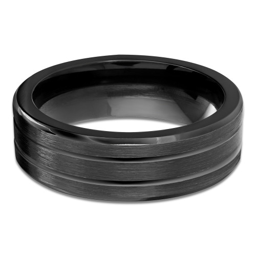 6 MM Alternative Mens Wedding Band in Black Cobalt (MDVBA0006)