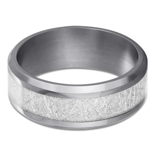 8 MM Alternative Mens Wedding Band in Grey Tantalum (MDVBA0027)