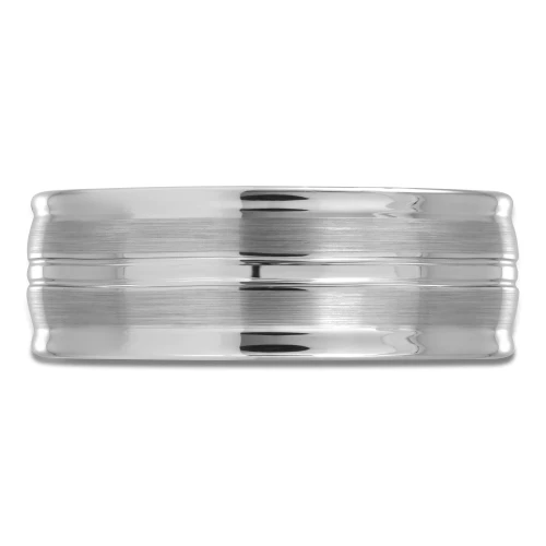 8 MM Alternative Mens Wedding Band in White Tungsten (MDVBA0037)