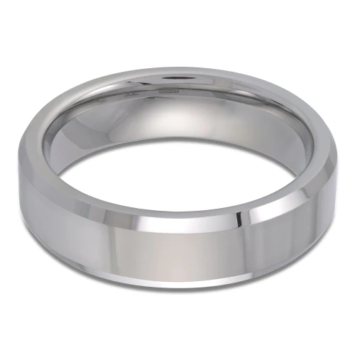 6 MM Alternative Mens Wedding Band in White Tungsten (MDVBA0048)
