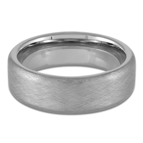 7 MM Alternative Mens Wedding Band in White Tungsten (MDVBA0052)