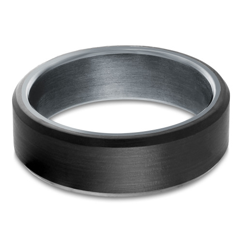 7 MM Alternative Mens Wedding Band in Black Tantalum (MDVBA0087)