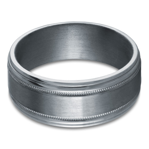 8 MM Alternative Mens Wedding Band in Grey Tantalum (MDVBA0095)