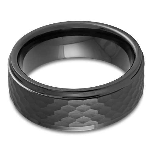 8 MM Alternative Mens Wedding Band in Black Tungsten (MDVBA0100)