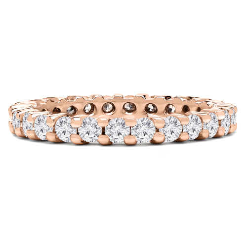 1 - 1 1/6 CTW Full Eternity Round Lab Created Diamond Anniversary Wedding Band Ring in Rose Gold (MVSAR1011-R)