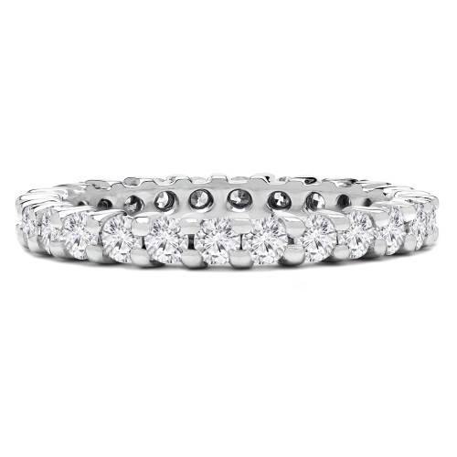 1 - 1 1/6 CTW Full Eternity Round Lab Created Diamond Anniversary Wedding Band Ring in White Gold (MVSAR1011-W)