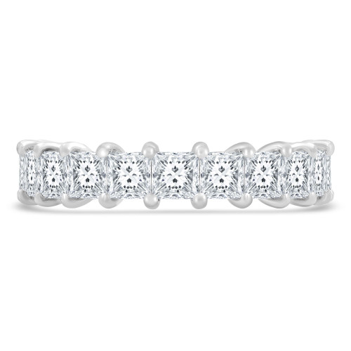 3 9/10 to 4 3/4 CTW Full Eternity Princess Lab Created Diamond Anniversary Wedding Band Ring in White Gold (MVSAR1013-W)