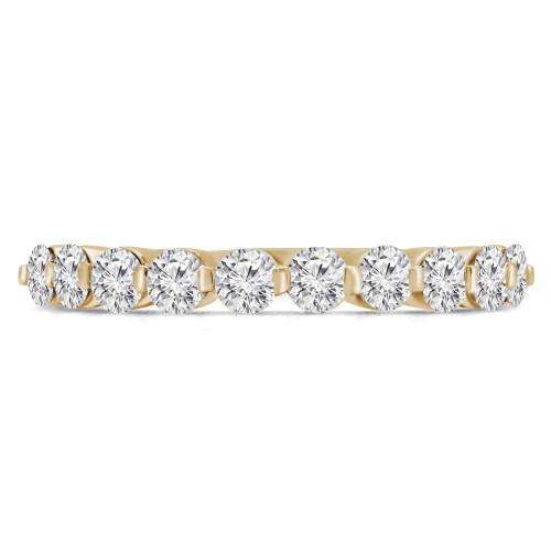 Round Diamond Semi-Eternity Wedding Band Ring in Yellow Gold (MVSXB0054-Y)
