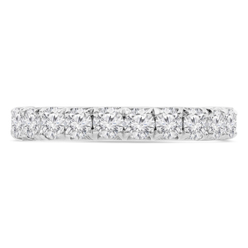 Round Diamond 3/4 Way Semi-Eternity Wedding Band Ring in White Gold (MVSXB0072-W)