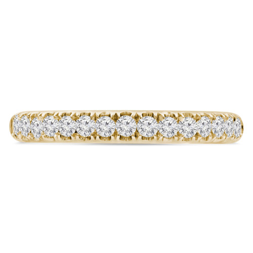 Round Diamond Semi-Eternity Wedding Band Ring in Yellow Gold (MVSXB0075-Y)