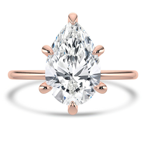 Pear Lab Created Diamond Solitaire Engagement Ring in Rose Gold (MVSLG1353-R)