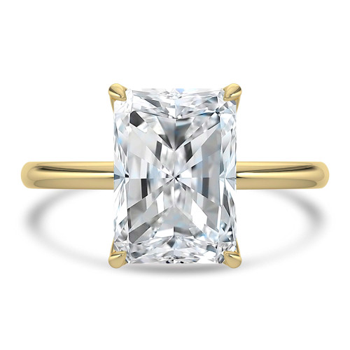 Radiant Lab Created Diamond Solitaire Engagement Ring in Yellow Gold (MVSLG1434-Y)