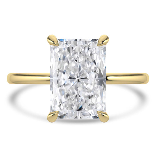 Radiant Lab Created Diamond Solitaire Engagement Ring in Yellow Gold (MVSLG1497-Y)