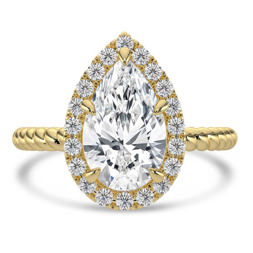 Pear Lab Created Diamond 6-Prong Twisted Rope Halo Engagement Ring in Yellow Gold (MVSLG1520-Y)