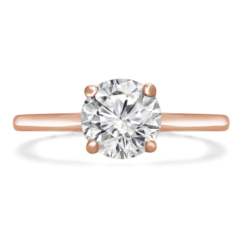 Round Diamond Solitaire Engagement Ring in Rose Gold (MVS0231-R)