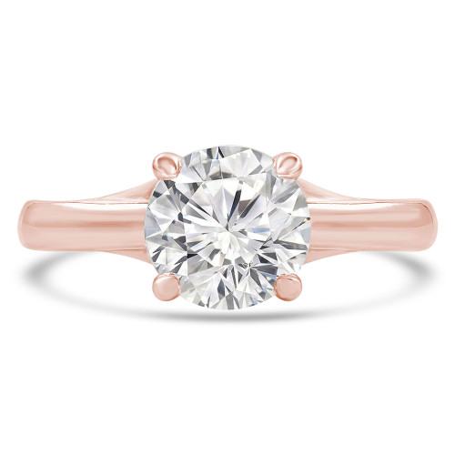 Round Diamond Solitaire Engagement Ring in Rose Gold (MVS0248-R)