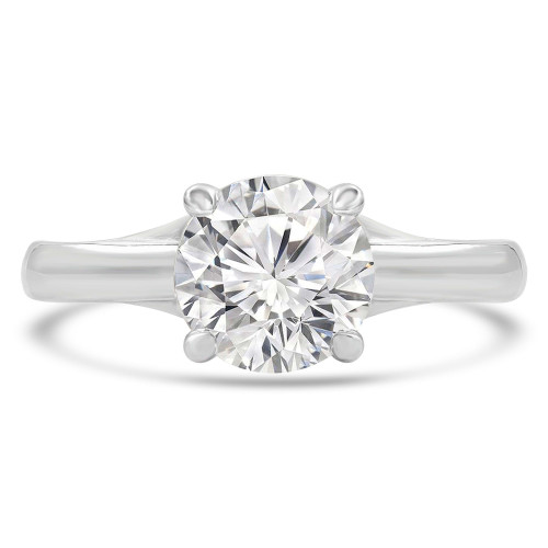 Round Diamond Solitaire Engagement Ring in White Gold (MVS0248-W)