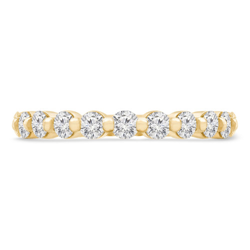 Round Diamond 3/4 Way Shared-prong Semi-Eternity Wedding Band Ring in Yellow Gold (MVSXB0084-Y)
