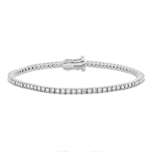 5 CTW Round Lab Created Diamond  Tennis Bracelet in 14K White Gold (MD260003)